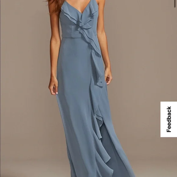 sachin and babi light blue dress Is it possible to clean a chiffon white dress?? main image 1